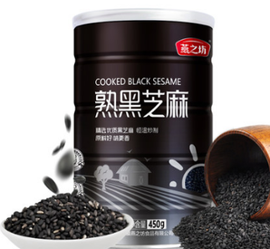 0添加！燕之坊 熟黑芝麻粒 450克 