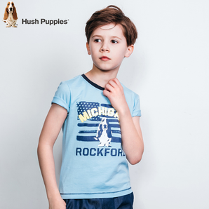  旗舰店！美国 暇步士 Hush Puppies 2018新款 男童T恤59元包邮 