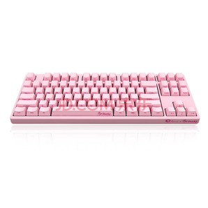 AKKO Ducky Zero 3087 樱桃轴机械键盘 87键原厂cherry轴 PBT 侧刻 粉色 青轴 吃鸡键盘 游戏键盘