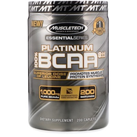 Muscletech  100% Platinum BCAA 8:1:1  200 Caplets 支链氨基酸