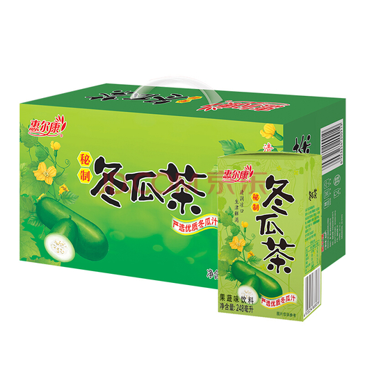 限某东plus会员:惠尔康 茶饮料 秘制冬瓜茶清凉饮品 248ml*24盒整箱 *