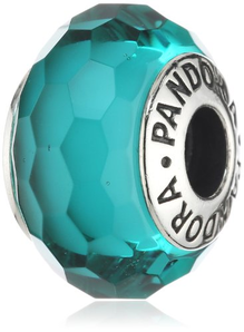Pandora 潘多拉 791606 湖蓝色925银切面琉璃珠 199元包邮（用码）