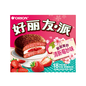 好麗友 orion 餅干蛋糕 零食點心 清新美妙味草莓派18枚