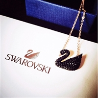 Swarovski 施華洛世奇 Iconic Swan 小碼黑天鵝玫瑰金