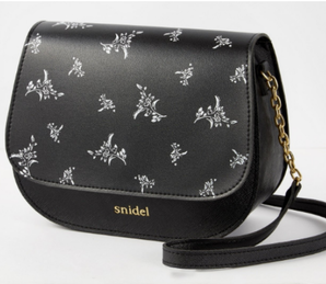 Snidel 春夏雜志附錄Snidel小嶋陽菜黑色花柄復(fù)古挎包
