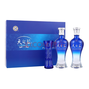 洋河藍(lán)色經(jīng)典 天之藍(lán) 46度 禮盒裝 480ml*2瓶白酒 口感綿柔濃香型508元