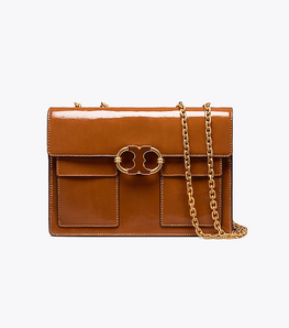 Tory Burch 托里·伯奇 女士 GEMINI LINK漆皮單肩手提包 2色