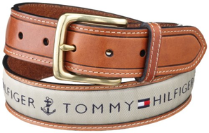 TOMMY HILFIGER湯米·希爾費格 雙色拼接真皮皮帶  到手約￥120.97