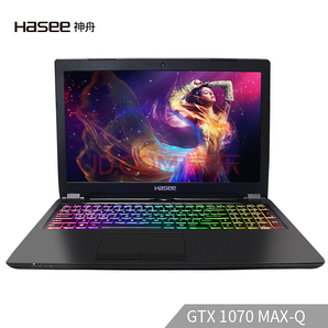 HASEE 神舟 精盾T97E 15.6英寸游戲筆記本電腦（i7-8750H、8GB、1TB+256GB、GTX1070Max-Q 8GB）9188元