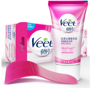 再降：Veet 薇婷 絲滑沁香脫毛膏 普通肌膚適用 60g *4件 41.2元