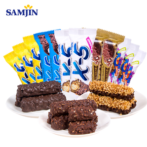 samjin 韓國進(jìn)口花生牛奶夾心巧克力棒12支