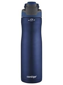 Contigo 一鍵開合自動鎖口不銹鋼保溫水壺 24oz 深藍色