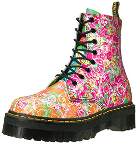 某寶DaiGou1000+！Dr. Martens 印花軟牛皮裸靴系帶馬丁靴女