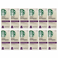 Starbucks 意式浓缩胶囊 Nespresso咖啡机兼容 (12包,共120 个胶囊) 到手约345.15元