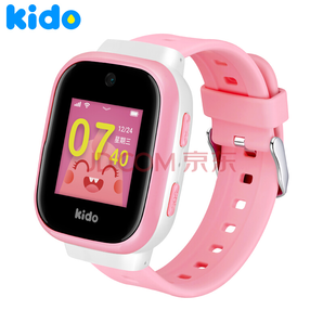 Kido 儿童手表F1 移动4G 智能儿童电话手表 360度安全防护 IP68级防水 男孩礼物 6重定位  学生粉色