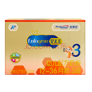 PLUS会员专享价! MeadJohnson Nutrition 美赞臣 安儿宝A+ 经典版幼儿配方奶粉 3段 2700g