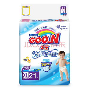 GOO.N 大王 维E系列 婴儿纸尿裤 XL号 21片 *2件35元（需用券，合17.5元/件）