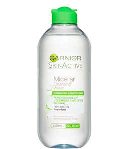 混合及敏感肌膚！Garnier 卡尼爾 3合1卸妝潔膚爽膚水 綠水 400ml  