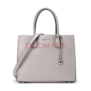 MICHAEL KORS 邁克·科爾斯 MK女包 MERCER系列珍珠灰牛皮大號手提單肩包 30F6SM9T3L PEARL GREY1380元