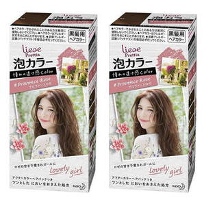 花王kao Liese Prettya泡沫染發(fā)劑 普羅旺斯玫瑰茶棕  2套