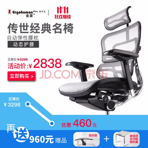  Ergonor 保友辦公家具 金豪+E 人體工學(xué)電腦椅 2788元包郵（滿減）