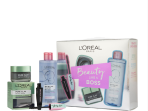 L'OréalParis 歐萊雅 面部清潔三件套裝面膜50ml+卸妝水400ml+睫毛膏9.1ml