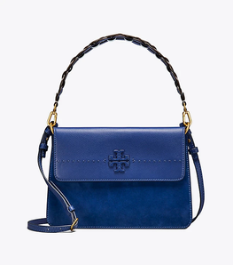 爆料有獎！Tory Burch 托里·伯奇 MCGRAW MIXED-MATERIALS 女士真皮單肩包