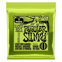 爆料有奖!Ernie Ball Regular Slinky Nickel Wound Sets, .010 - .046 (3 Pack)电吉他琴弦3221