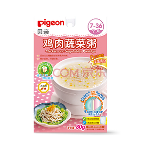 PLUS會(huì)員！pigeon 貝親 食與育系列 嬰幼兒粥 雞肉蔬菜味 80g