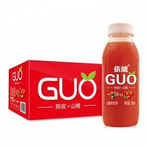 依能GUO山楂+陳皮山楂果汁飲料350ml*15瓶整箱裝-某東