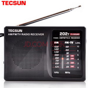 德生（Tecsun）R-202T 收音機(jī) 音響 袖珍 便攜式 老年人 小半導(dǎo)體 電視伴音 高考英語(yǔ)聽力四六級(jí) FM調(diào)頻