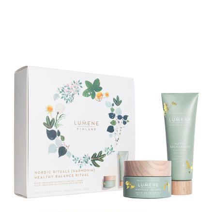 Lumene优姿婷 白桦茸平衡多效滋养两件套装面霜50ml+面膜75ml