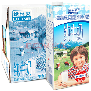 LVLINB 綠林貝 超高溫滅菌 脫脂純牛奶 1L*6盒