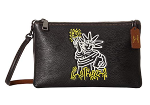 COACH蔻馳 Keith Haring Pebbled Leather 女士真皮斜挎包