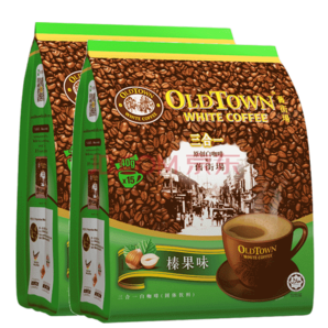 旧街场（OLDTOWN）马来西亚进口旧街场白 榛果味三合一速溶咖啡粉15条600克*2包