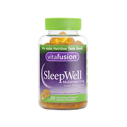 熬夜晚睡人群福音！Vitafusion 無糖褪黑素舒眠軟糖安睡糖 3mg*60粒*2件