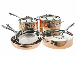Cuisinart 美膳雅 Copper Tri-Ply不锈钢铜锅具8件套