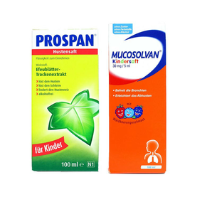 Prospan常春藤嬰幼兒糖漿100ml+Mucosolvan 沐舒坦100ml套裝