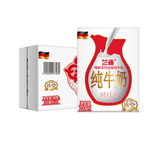 Lacheer 蘭雀 唯鮮全脂牛奶高蛋白 200ml*24盒 69元，可低至44.25元