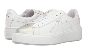 PUMA Basket Platform Iridescent 女式厚底鞋