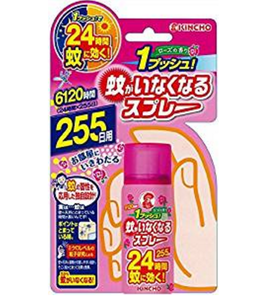 KINCHO金鳥 防蚊驅(qū)蚊噴霧 55ml 255日 玫瑰香