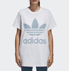 現(xiàn)貨S碼！Adidas阿迪達(dá)斯 大LOGO女士運(yùn)動(dòng)T恤