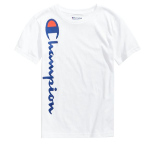 女生S碼可穿！Champion Heritage Logo-Print  大童款短袖T恤