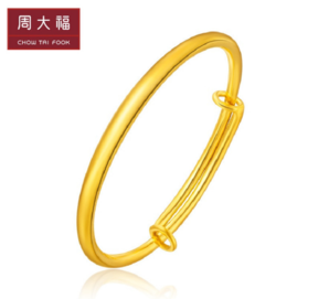 CHOW TAI FOOK 周大福 F180473 足金黃金手鐲 9.3g