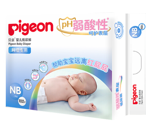 pigeon 貝親 弱酸性 嬰兒紙尿褲 NB102片