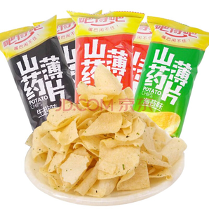 吃货福利！山药薯片锅巴零食*10件  折0.65元/包