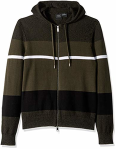 Armani Exchange阿瑪尼Static Stripe Zip 男帽衫  