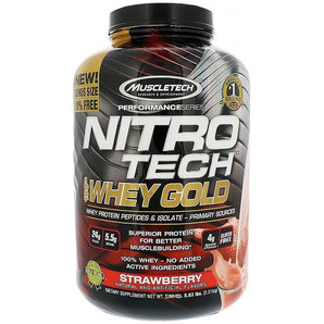 Muscletech Nitro Tech 100%金裝乳清 草莓 2.51kg