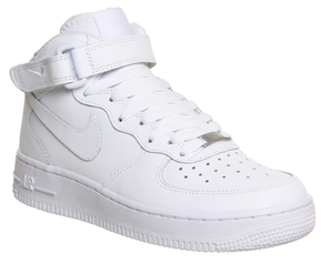 Nike 耐克 Air Force 1 空軍1號 大童白色中幫運動鞋