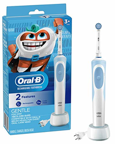 Oral-B 兒童電動(dòng)牙刷 配有敏感刷頭和定時(shí)器